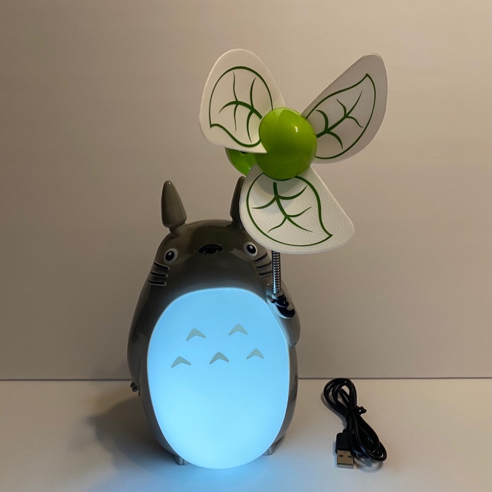 Totoro Lamp USB My Neighbor LED Night Light W/Fan
